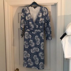 Blue and white pattern Boden dress